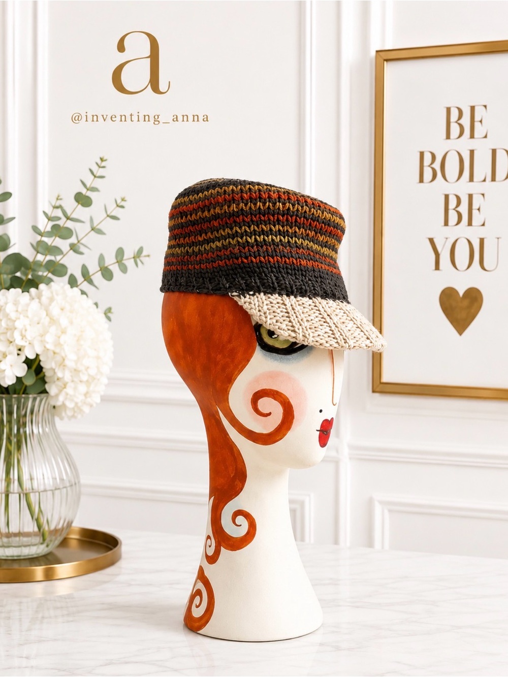 SCALA Handmade Since 1921 Multicolor Women's Knit Hat w/Adjustable Head Tie